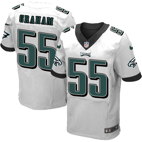 Men's Elite Brandon Graham Nike Jersey White Road - #55 NFL Philadelphia Eagles